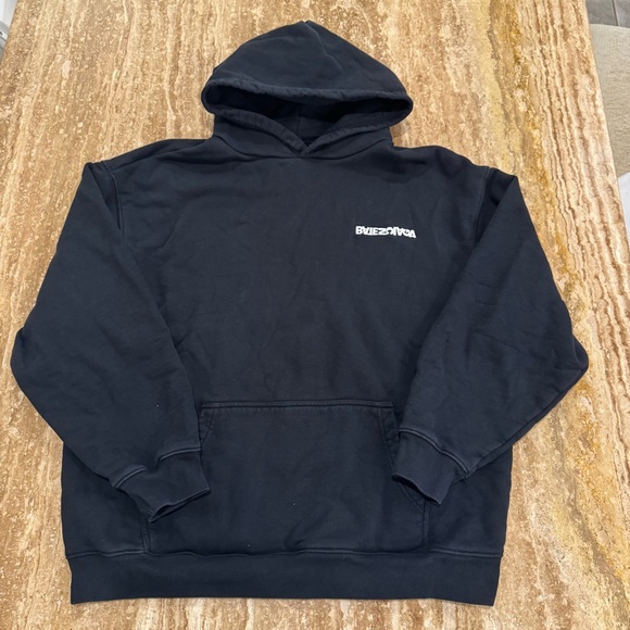 Balenciaga Hoodie Black Pullover - Picture 2 of 5